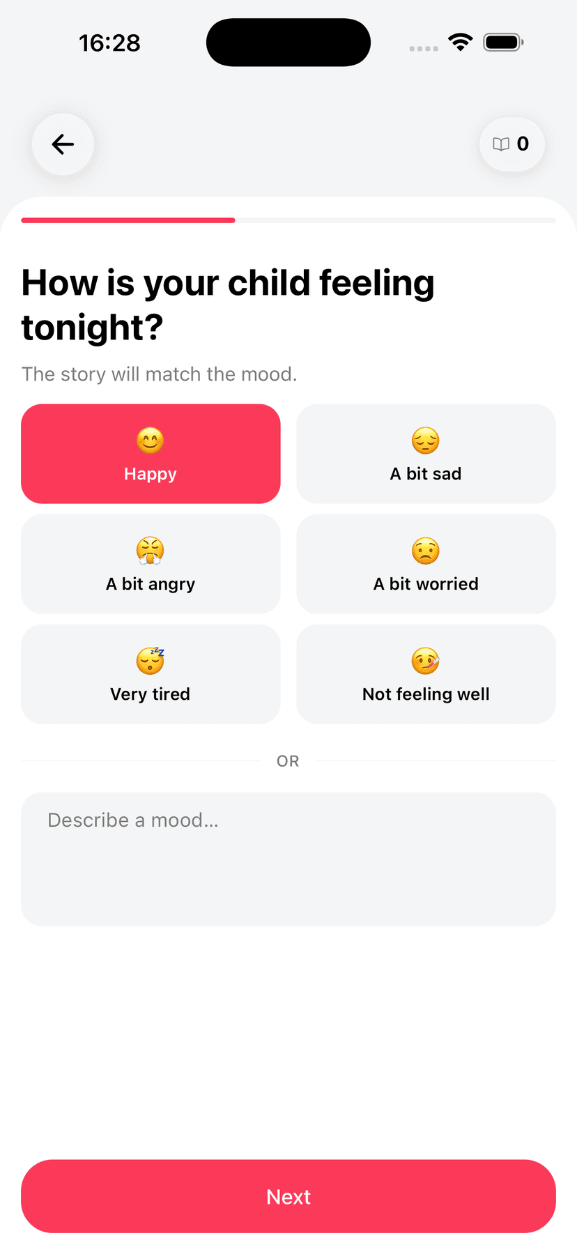 Mood selection